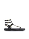 Sandalia romana tachuelas piel negro