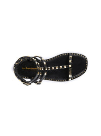 Sandalia romana tachuelas piel negro