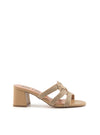 Sandalia trenza nudo piel camel