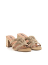 Sandalia trenza nudo piel camel