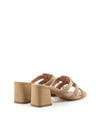Sandalia trenza nudo piel camel