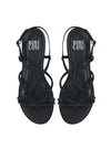 Sandalia strass piel negro