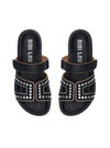 Sandalia bio tachuelas piel negro