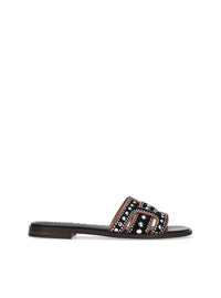 Sandalia pala tachuelas piel negro