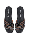 Sandalia pala tachuelas piel negro