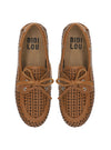 Mocasín "kiowa" calados piel cuero