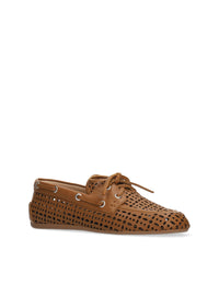 Mocasín "kiowa" calados piel cuero