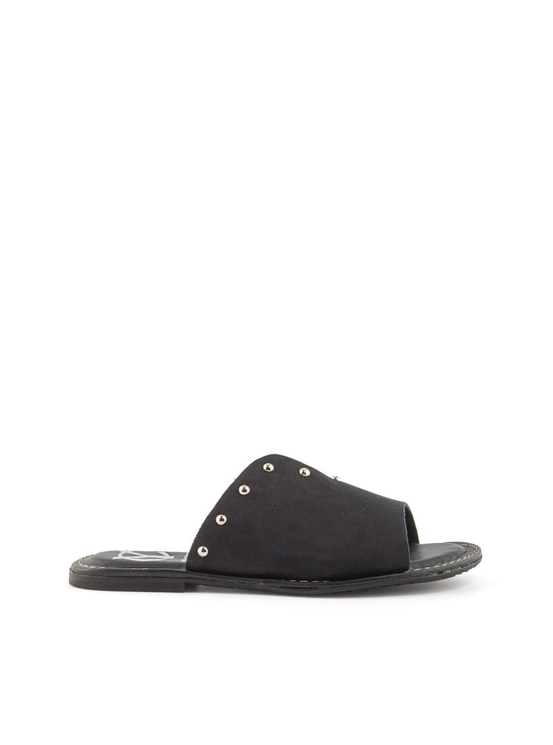 SANDALIA TACHAS NOBUCK NEGRO NEGRO