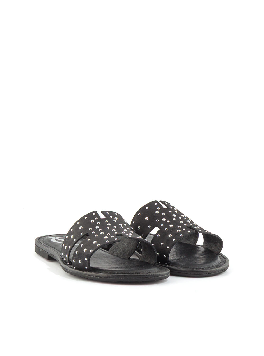 SANDALIA MICROTACHAS NOBUCK NEGRO NEGRO