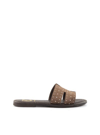 SANDALIA MICROTACHAS NOBUCK MARRON MARRON