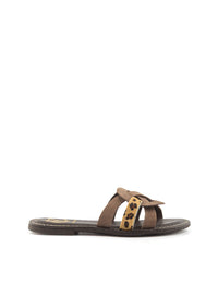 SANDALIA NOBUCK MARRON LEOPARDO MARRON LEOPARDO