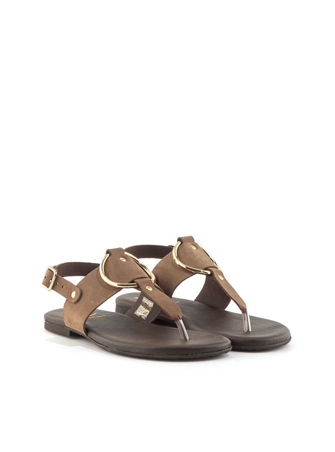 SANDALIA ANILLA NOBUCK MARRON MARRON