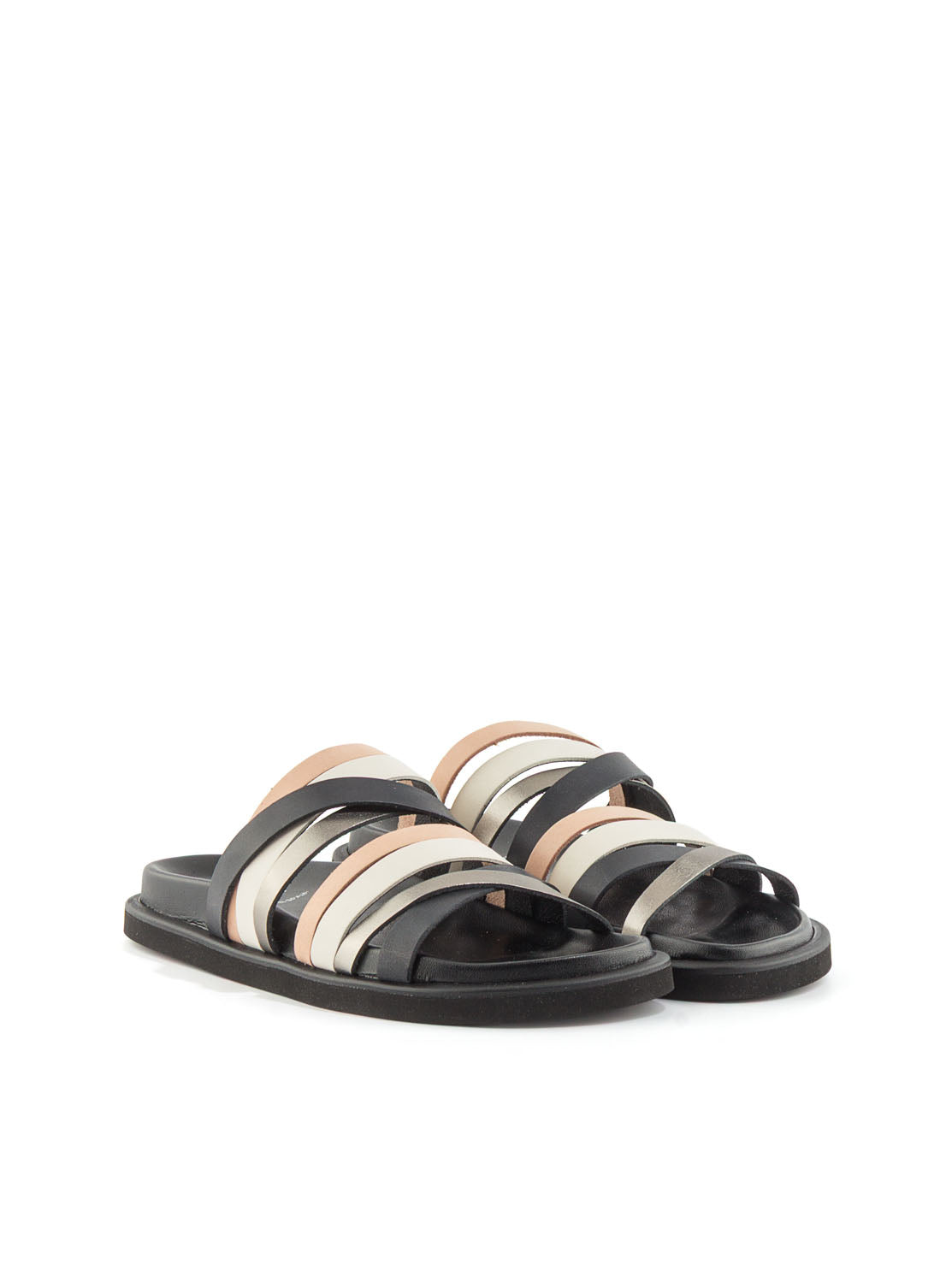 SANDALIA TIRAS MULTI NEGRO PLOMO NEGRO PLOMO
