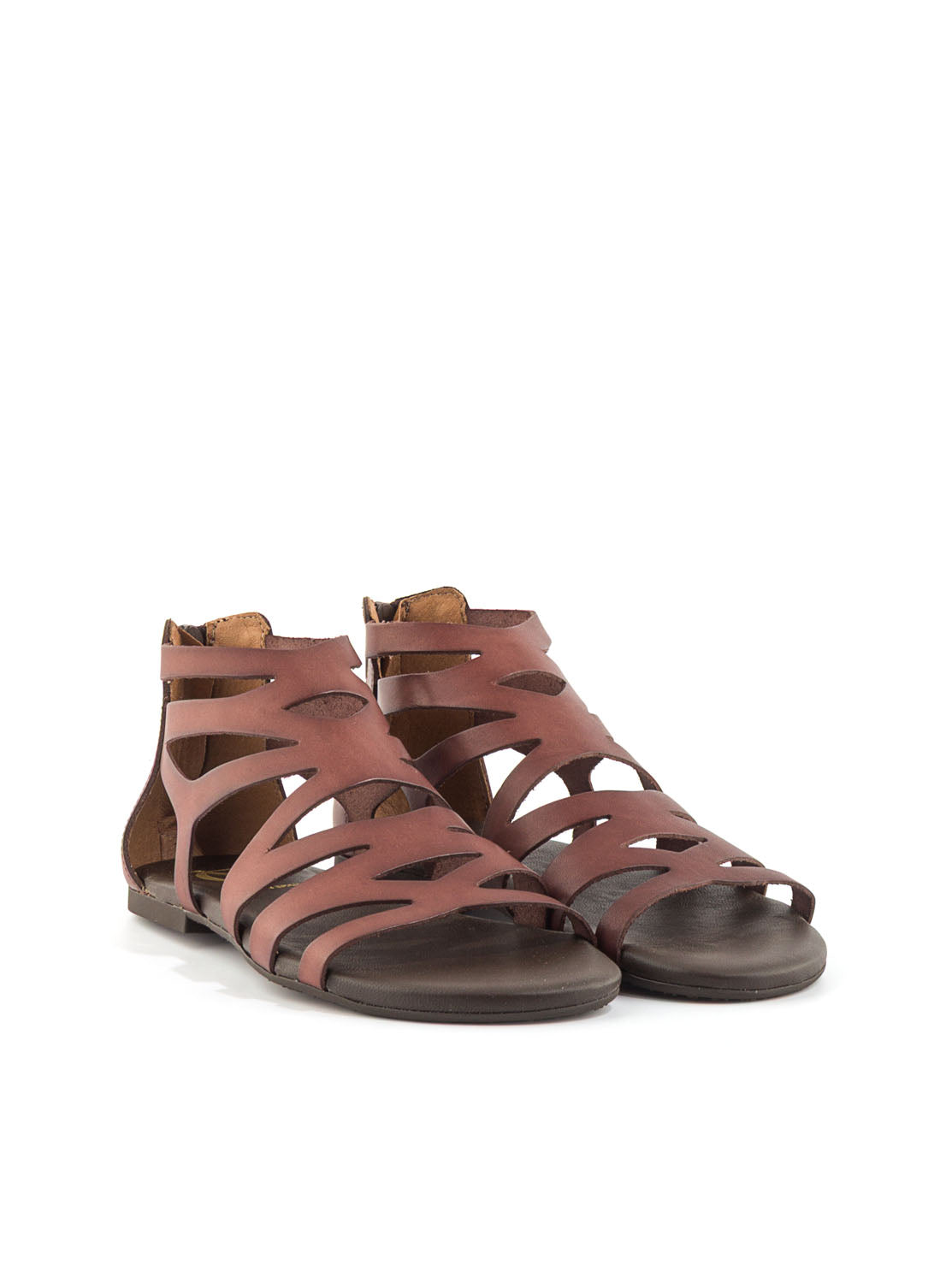 SANDALIA PIEL MARRON MARRON