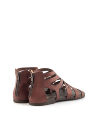 SANDALIA PIEL MARRON MARRON