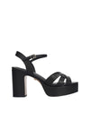 Sandalia plataforma piel negro
