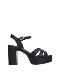 Sandalia plataforma piel negro