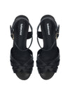 Sandalia plataforma piel negro