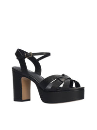 Sandalia plataforma piel negro