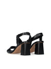 Sandalia cruzada piel negro