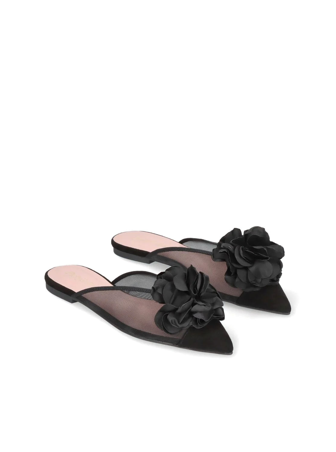 Mule flor rejilla negro