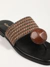 Sandalia piedra combi rafia negro