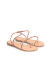 Sandalia plana strass rosa