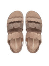 Sandalia brillos ante beige