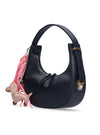 Bolso baguette multi charm piel azul marino