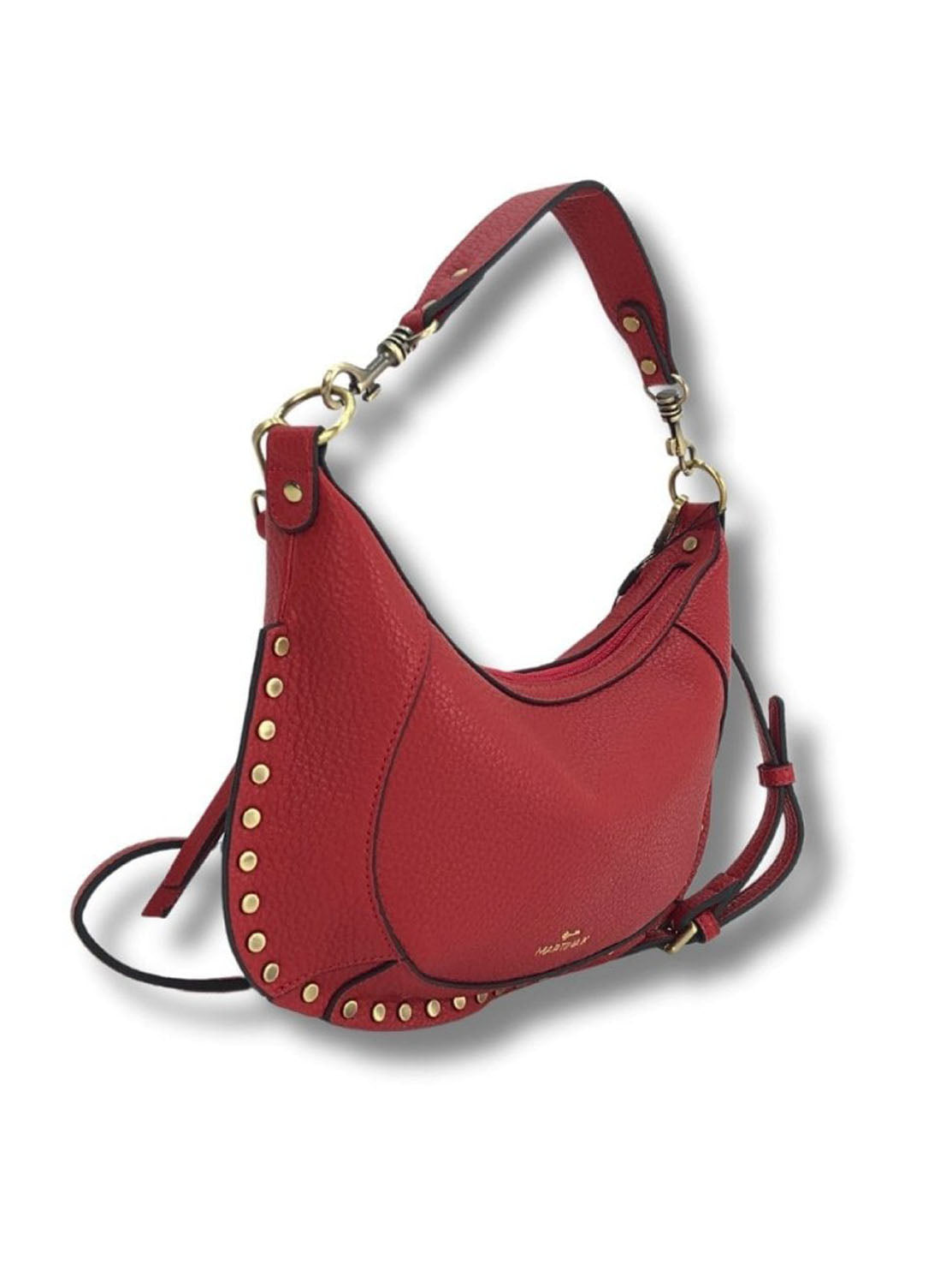 Bolso bandolera tachas rojo