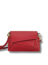 Bolso bandolera piezas piel rojo