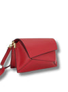 Bolso bandolera piezas piel rojo