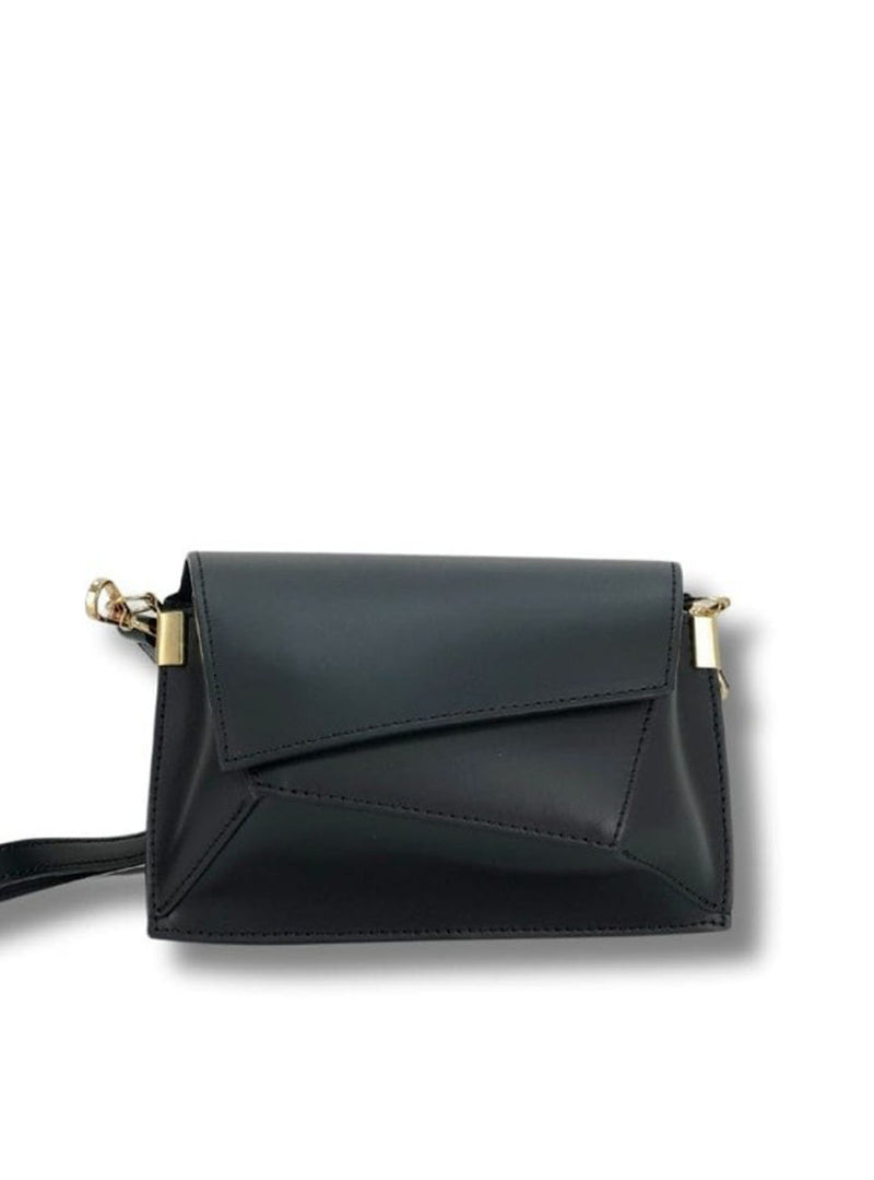 Bolso bandolera piezas piel negro