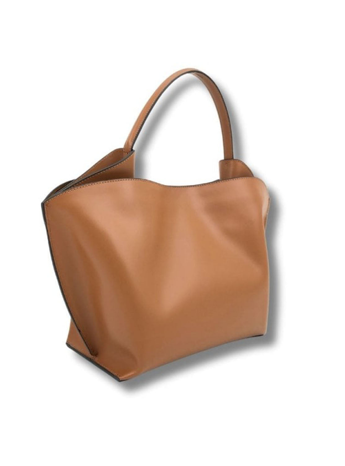 Bolso de mano piel camel