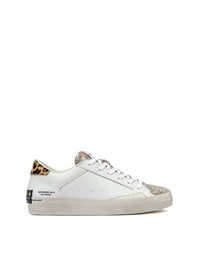 Deportivo "DISTRESSED" piel blanco