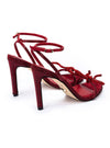 Sandalia tacón "SPRING" strass rojo