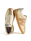 Deportivo basic piel metalizada platino