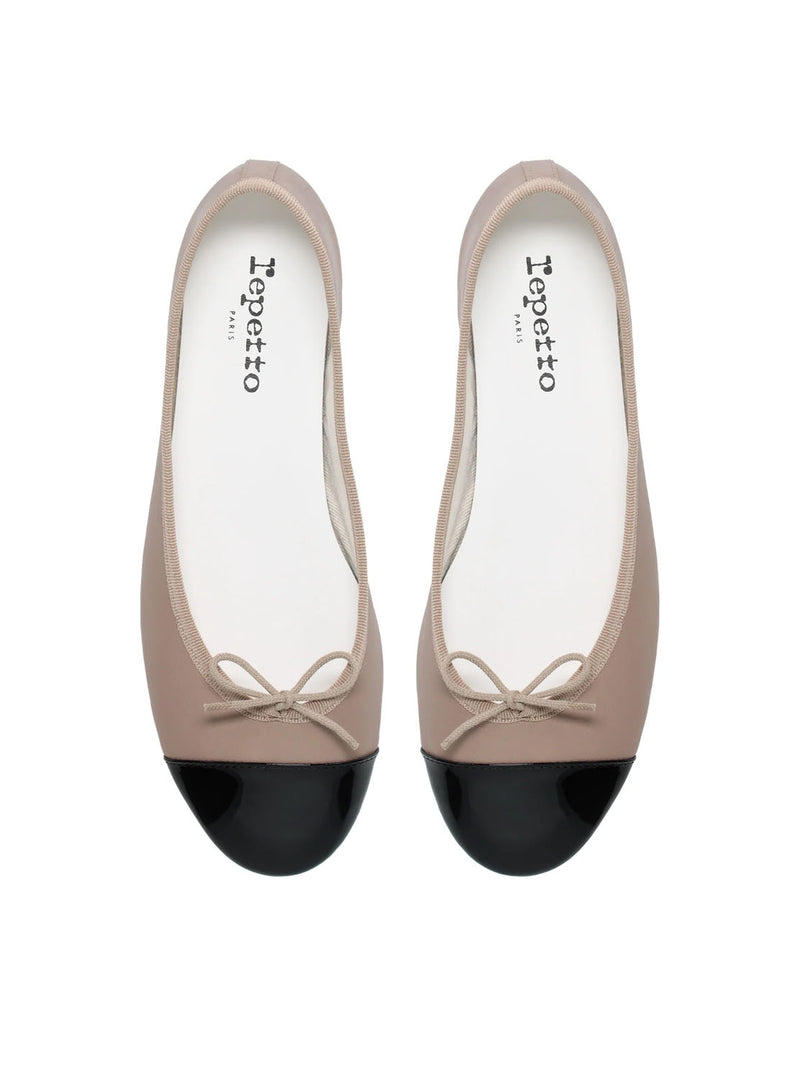 Bailarina "FLORA" piel taupe