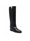 Bota cuña interior piel negro