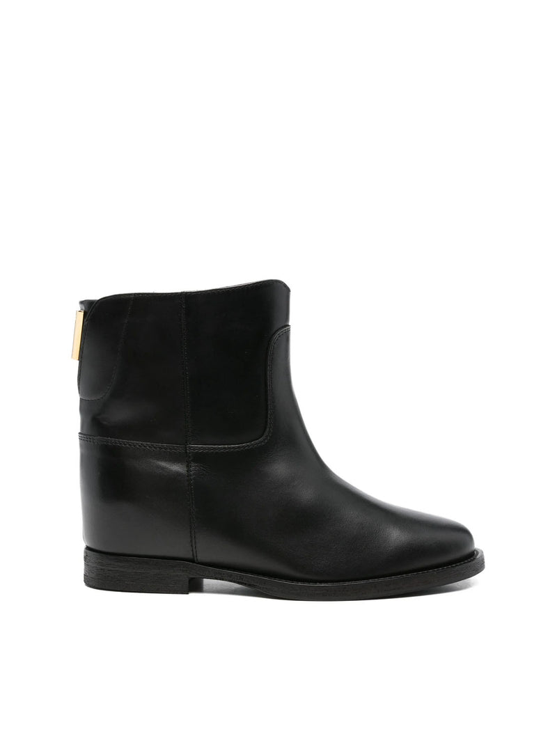 Botin classic cuña interior piel negro