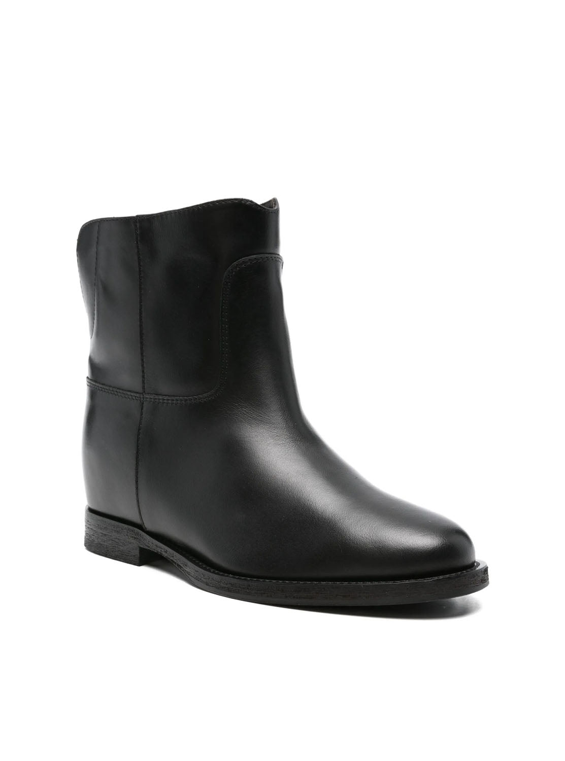 Botin classic cuña interior piel negro