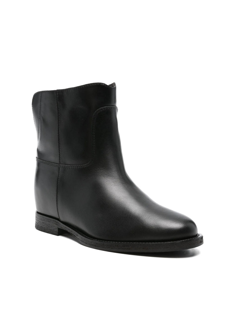 Botin classic cuña interior piel negro