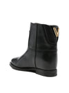 Botin classic cuña interior piel negro