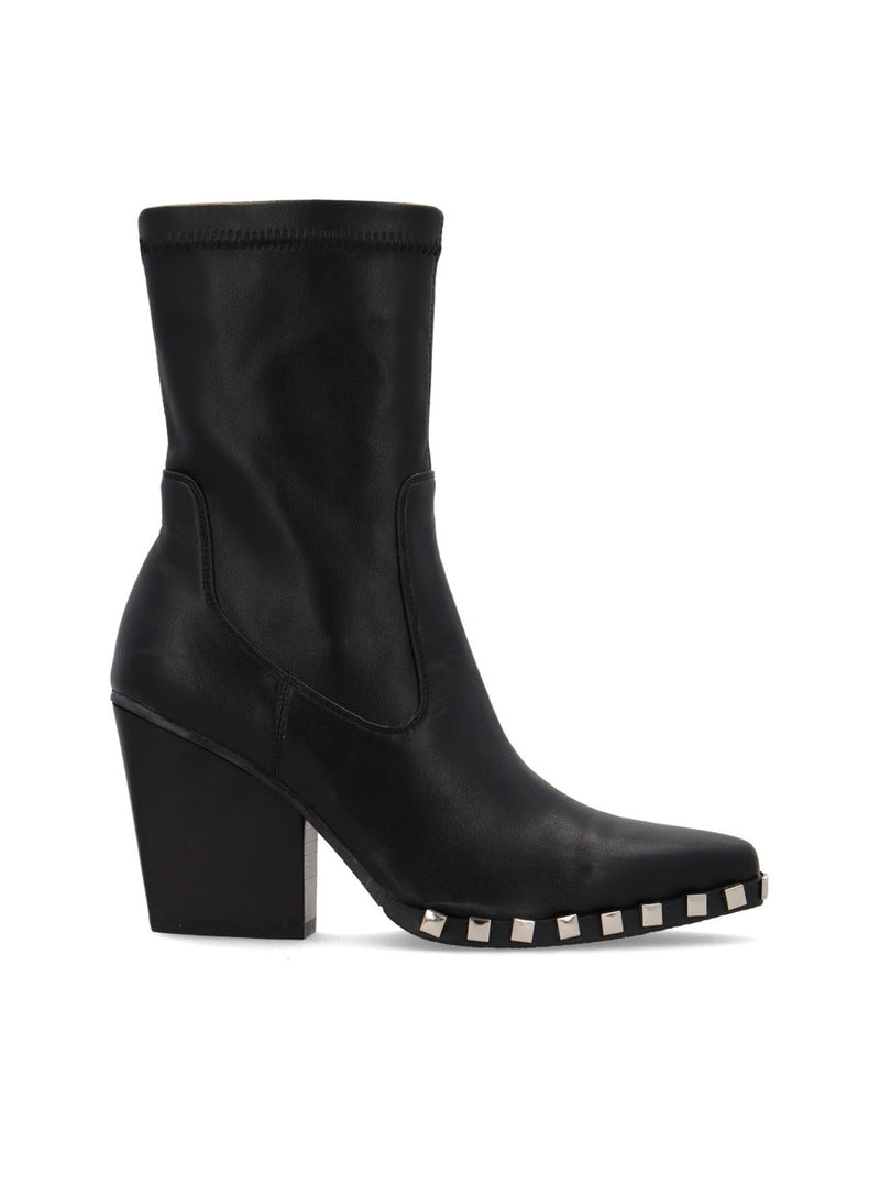 Botín cowboy tachas negro