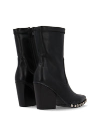 Botín cowboy tachas negro