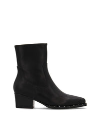 Botín caña media tachas negro