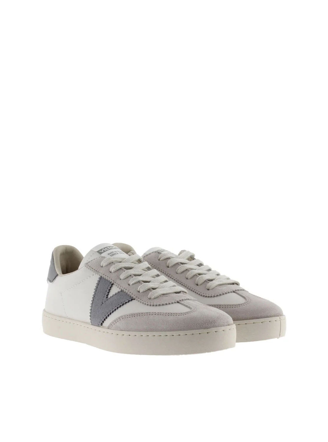 Deportivo basic piel combi gris