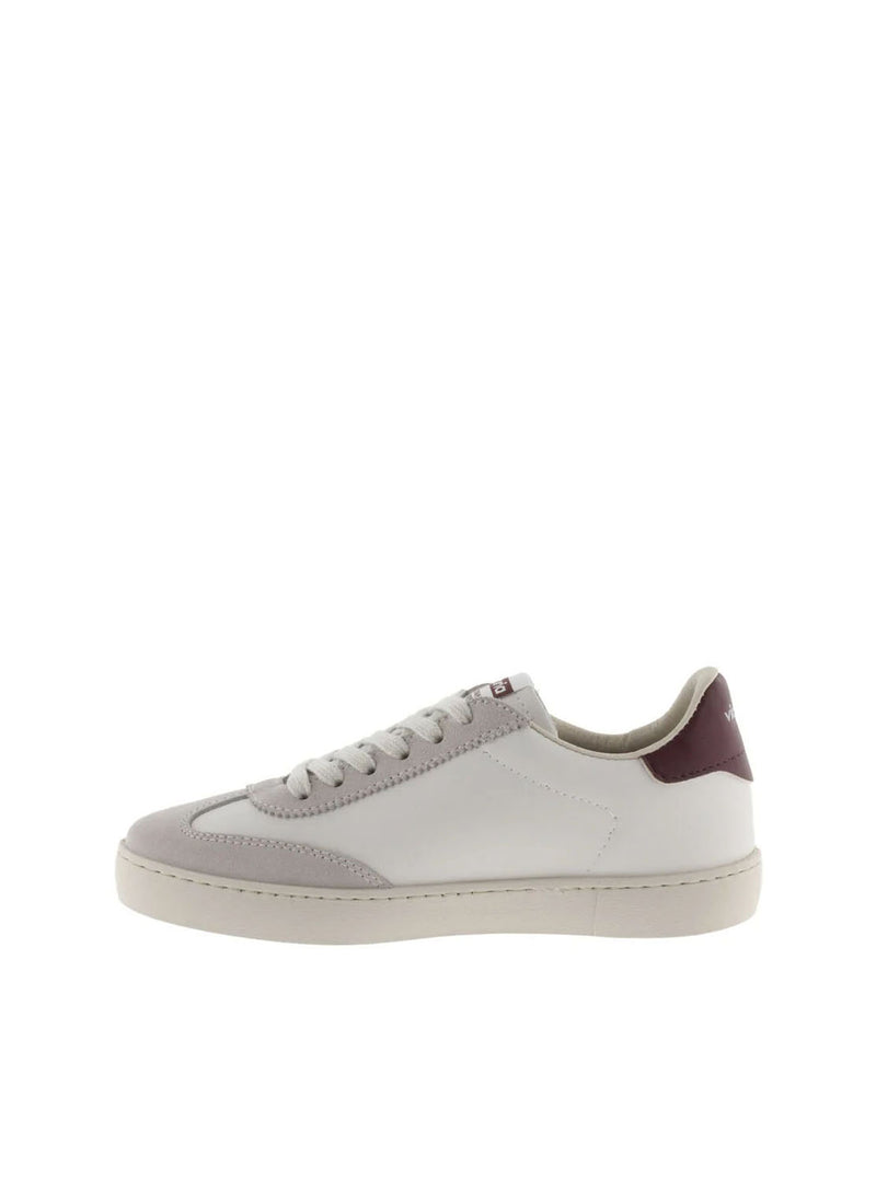 Deportivo basic combi piel burdeos