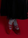Mary jane "CLAIRE" velvet rojo