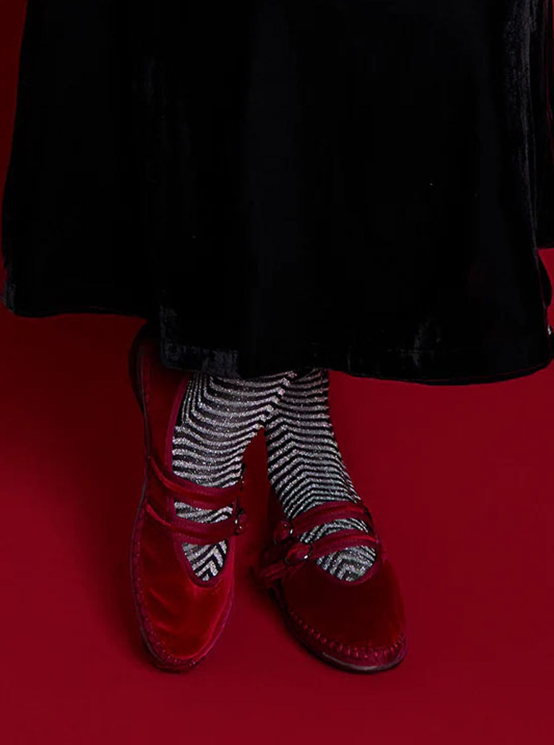 Mary jane "CLAIRE" velvet rojo